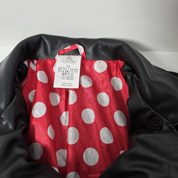 Disney vintage minnie mouse girls moto jacket sz 5/6 - Picture 2 of 5